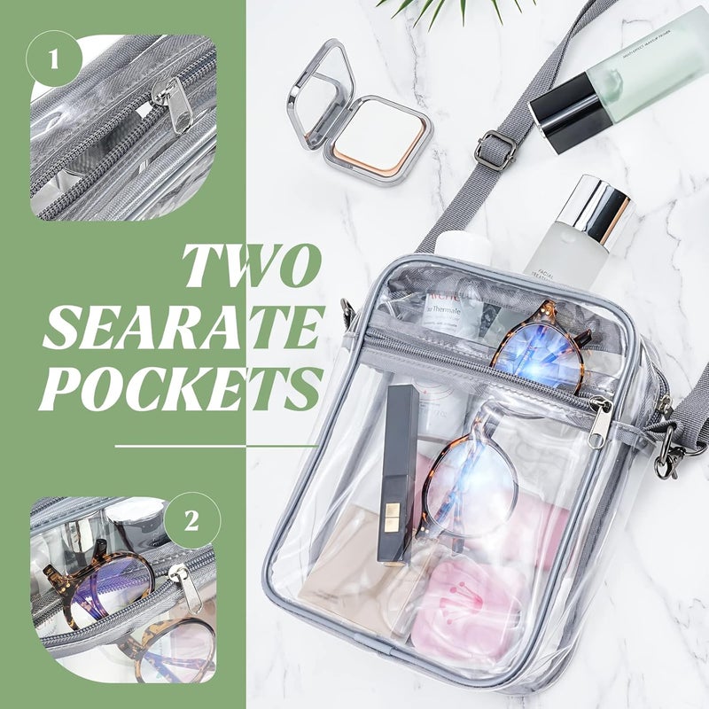 yuanming Clear Bag Stadium Approved, Clear Crossbody Purse Bag, Clear Stadium Bags for Women - Image 4